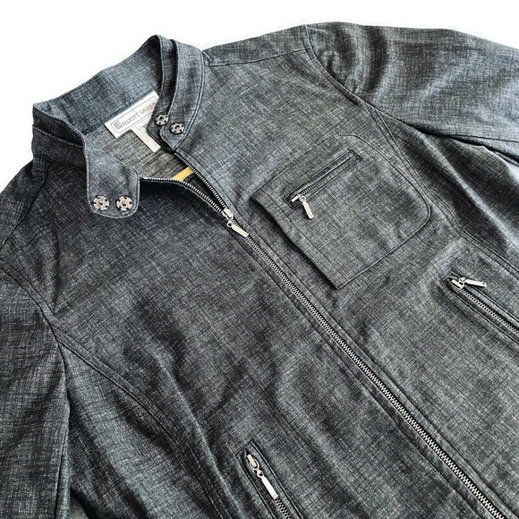 ELLIOTT LAUREN Black Denim Jacket - Picture 9 of 14